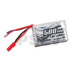 LP2S500EF60   Xtreme Production Li-Po 7.4v, 500 mAh 60C Blade 130X  